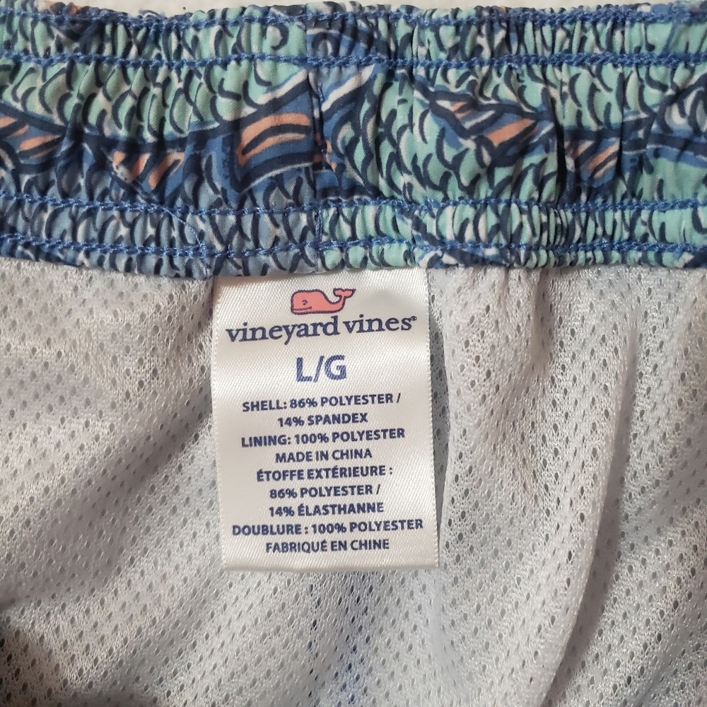 Vineyard vines fish print swim short mens size L - Picture 10 of 12
